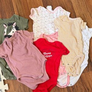 Bundle of baby girl onesies